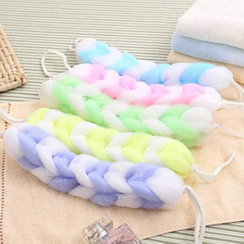 Multi-Color Long Bath Shower MESH Foam Sponge Body Loofa Belt