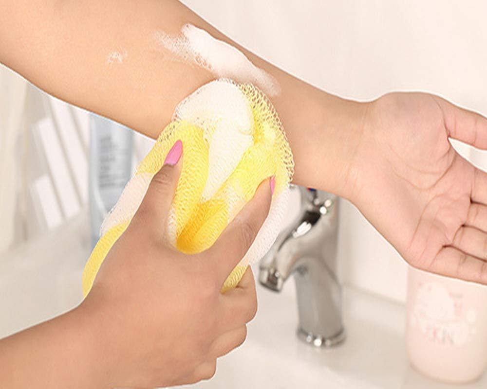 Multi-Color Long Bath Shower MESH Foam Sponge Body Loofa Belt