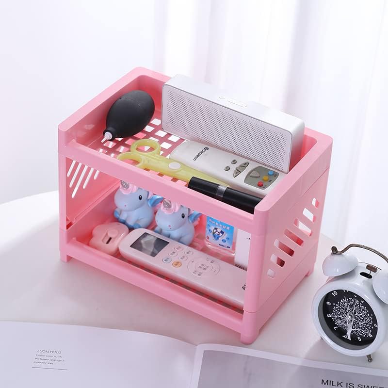 Omega 2-Layer Small Size Multi-Purpose Kitchen & Cosmetics Stationary Organizer Rack (Random Colors Will Be Sent)