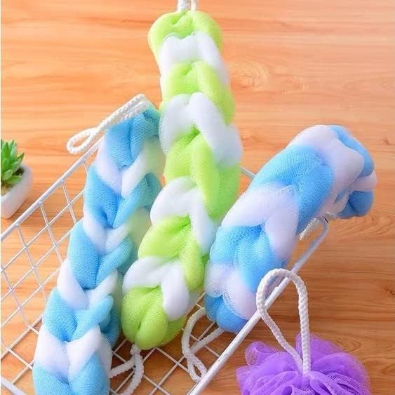 Multi-Color Long Bath Shower MESH Foam Sponge Body Loofa Belt