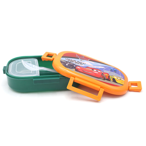 Appollo Kids Magnet School Plastic Tiffin & Lunch-Box With Spoon ( Random Colors )
