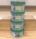 Maxware Pack Of 4pcs Twist Jars 200ml (Random Colors Will be sent)