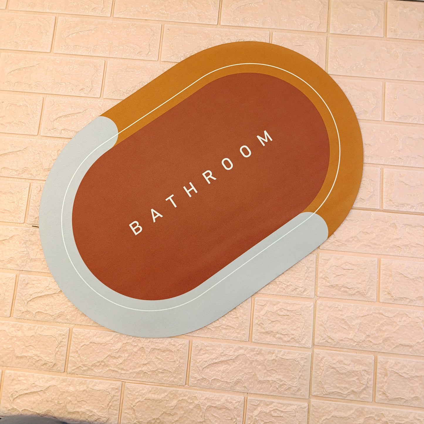Super Absorbent Rubber Anti slip Door Washroom Mat (Random Colors Will Be Sent)