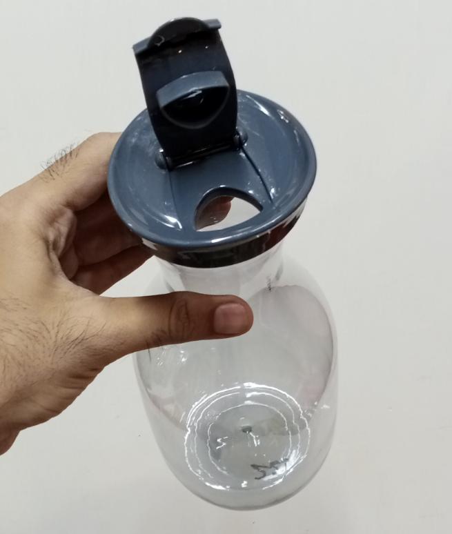 Choice Transparent Plastic 1.7-Litre Pet Kitchen Multi-Purpose Oil & Water Bottle ( Random Colors Will Be Sent )