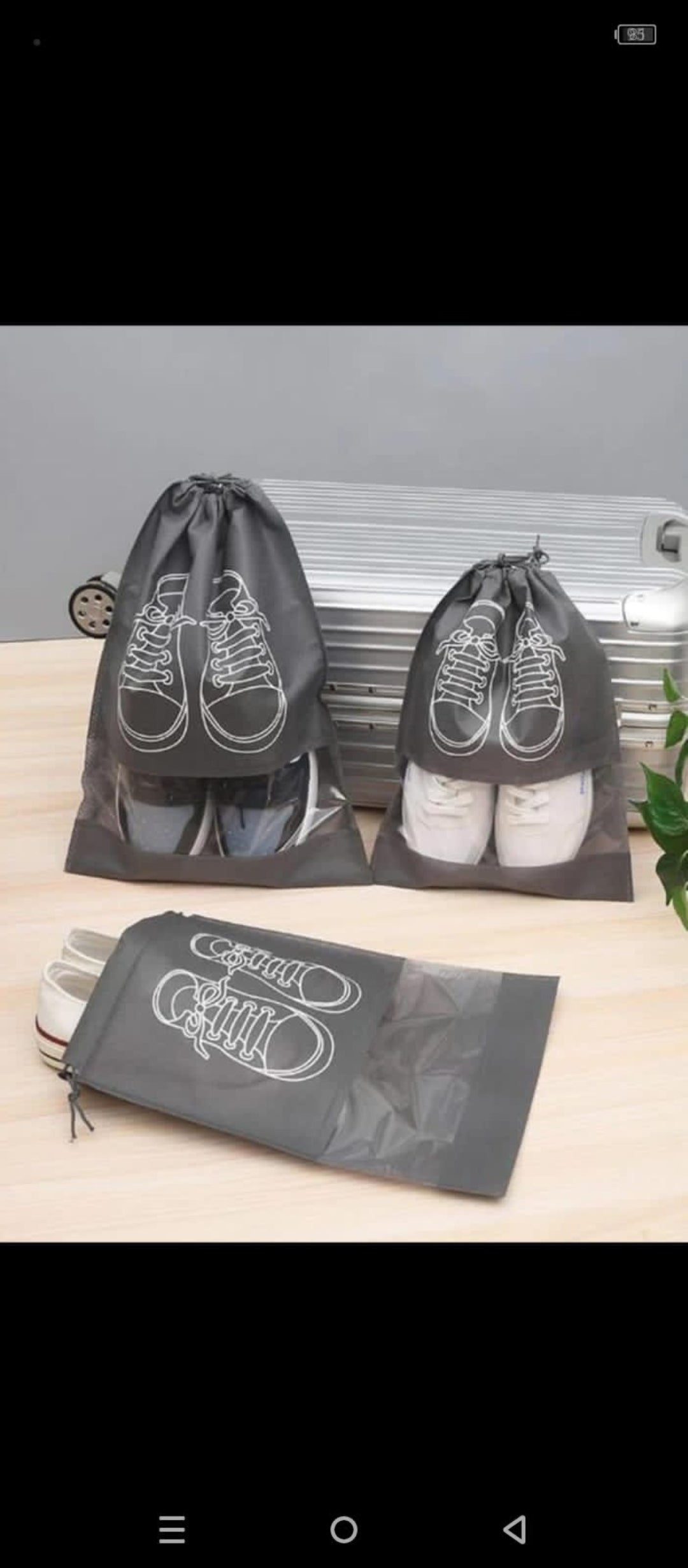Travel Shoes Storage Non-Woven Safe Cover With Clear Window