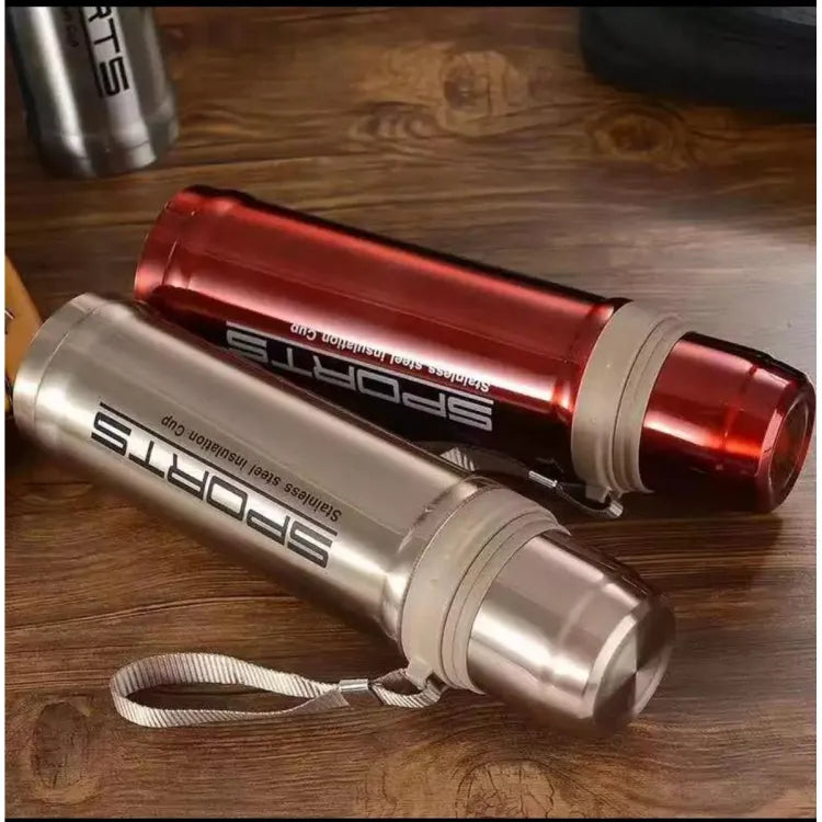 Sports Stainless Steel 750ml Water Bottle Hot & Cool ( Random Colors Will Be Sent)