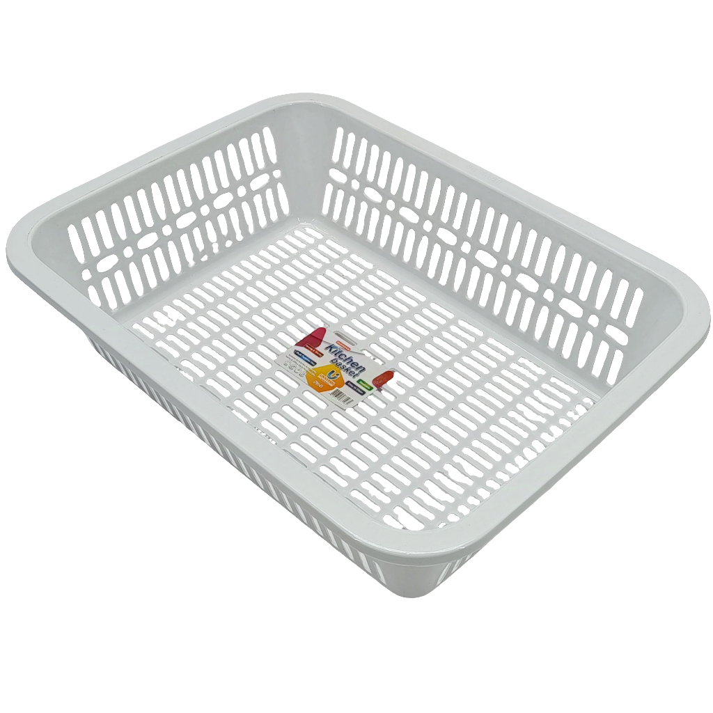 Kitchen Multi-purpose Plastic Medium-Size Storage Basket (Random Colors Will be sent)