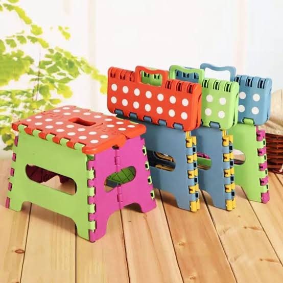 Foldable Small Size Kids' Plastic Baby Stool ( Random Colors Will Be Sent )