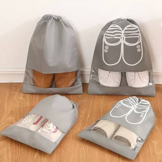 Travel Shoes Storage Non-Woven Safe Cover With Clear Window