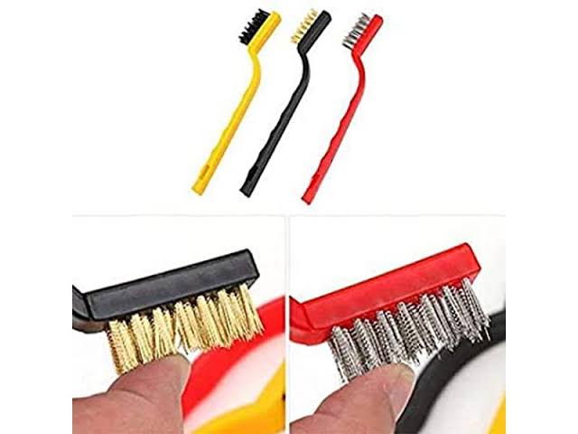 Pack Of 3pcs Multi-Purpose Hard Metal Wire Cleaning Scrubbing Brush Set