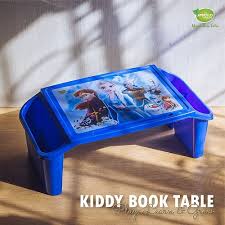 Multi-Purpose Plastic Kids Study & Laptop Table With Side Storage Boxes ( Random Colors Will be Sent )