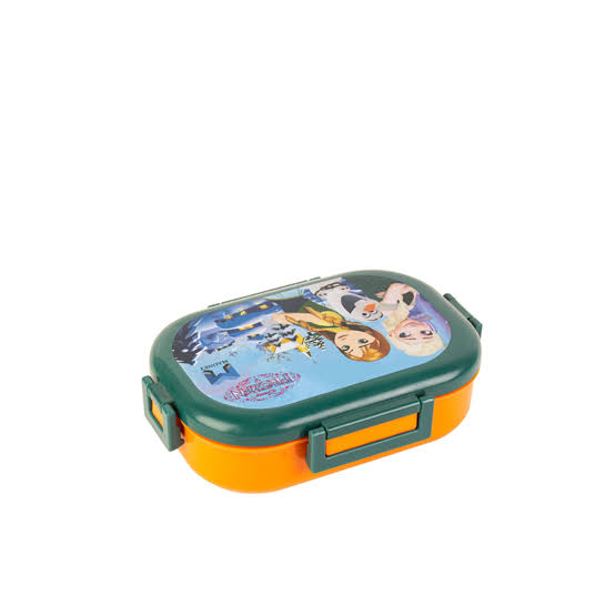 Appollo Kids Magnet School Plastic Tiffin & Lunch-Box With Spoon ( Random Colors )
