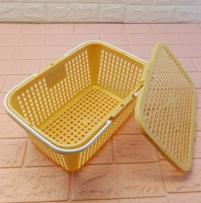 Comfort Baby Small-Size Carry Storage Basket with Cover ( Random Color Will be Sent )