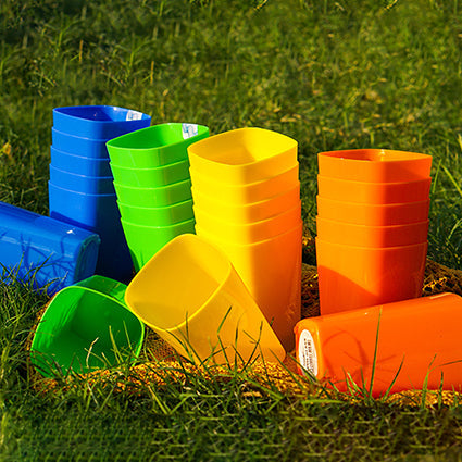 Appollo Pack Of 6pcs Plastic Water Glass Set Size-250ml(Random Colors Will be Sent)