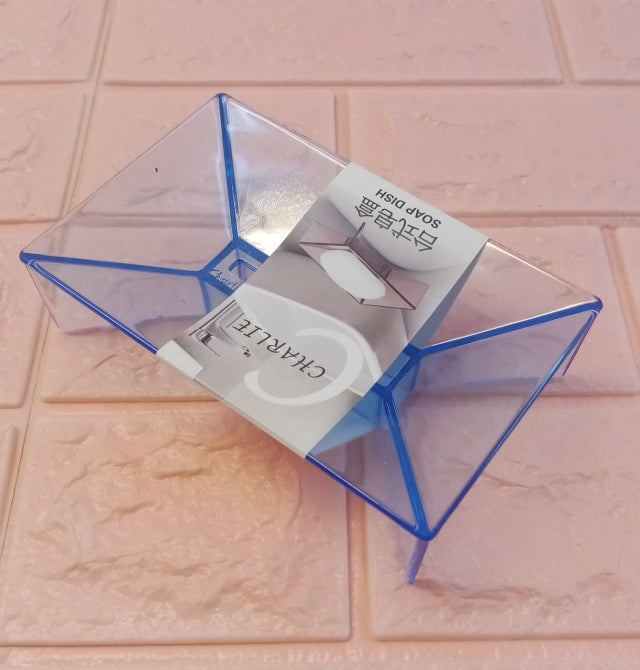 Charlie Acrylic Plastic Soap Dish ( Random Colors Will Be Sent )