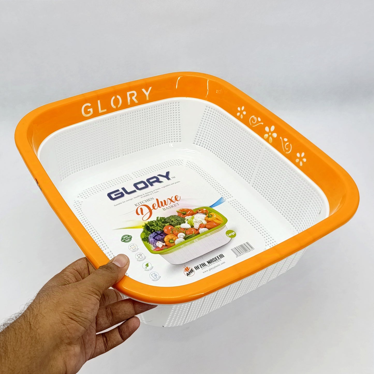 Omega Glory Medium Size Drain Plastic Basket (Random Colors Will be Sent)