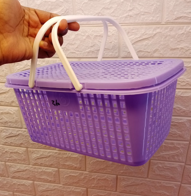 Comfort Baby Small-Size Carry Storage Basket with Cover ( Random Color Will be Sent )