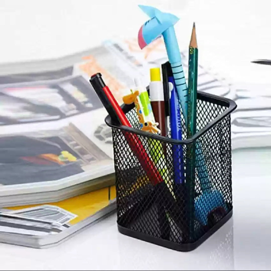 Metal Net office or Cutlery & Multi-Purpose Square shape Stand or Holder