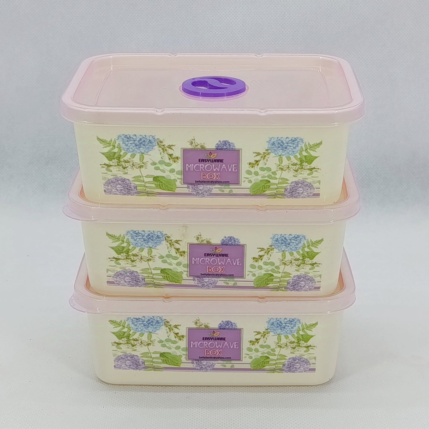 3pcs Easyware Microwave Plastic Small-Size Bowl Set ( Random Colors Will be sent)