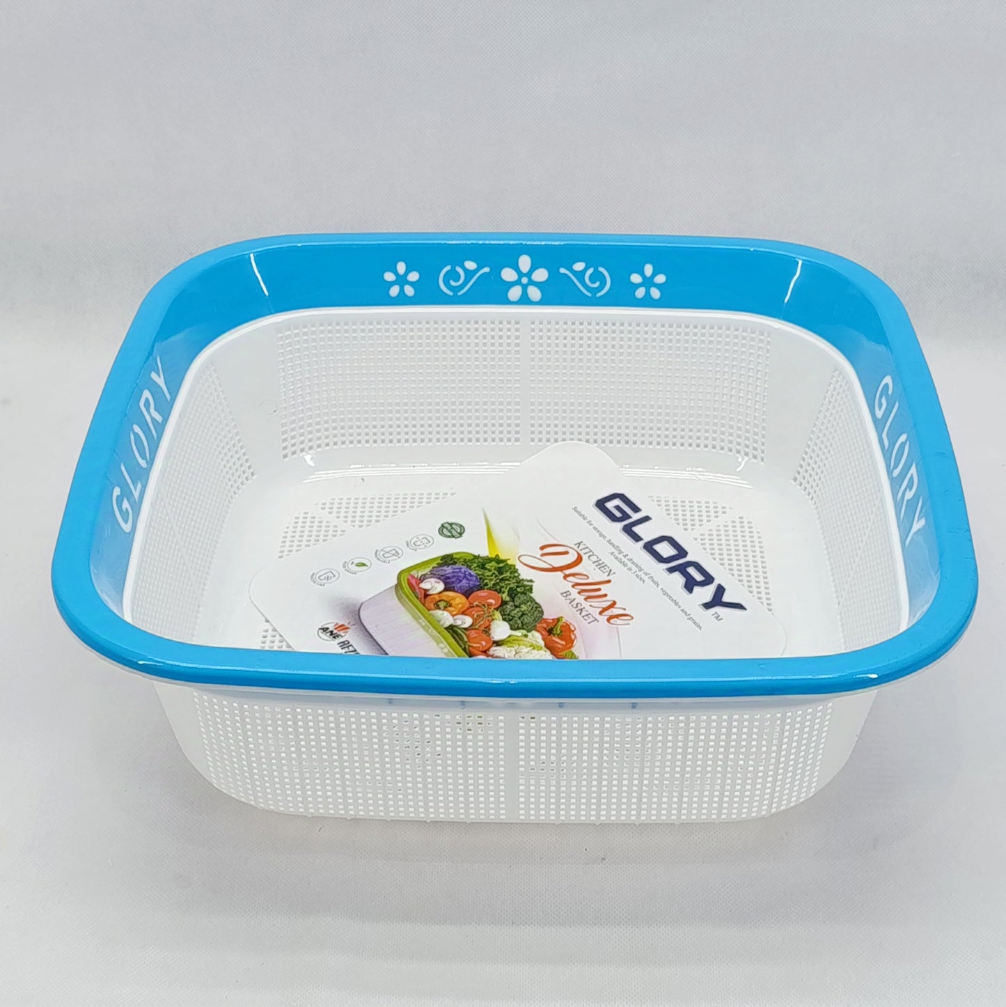 Omega Glory Medium Size Drain Plastic Basket (Random Colors Will be Sent)