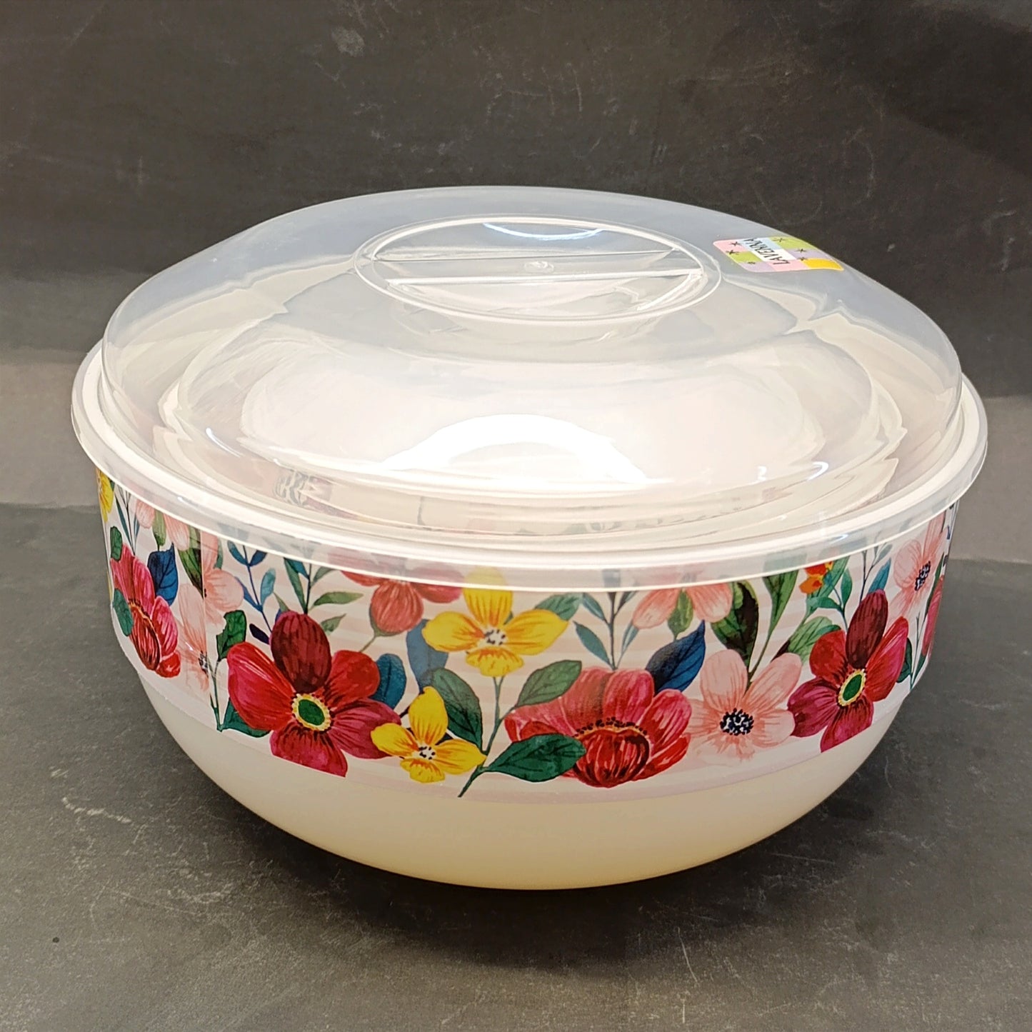 Lavena Pack Of 3pcs Plastic Round Storage Bowl Set With Air Tight Lid