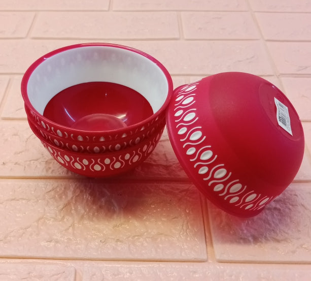 Maxware Pack of 4pcs Small Size Plastic Piyali Bowl Set