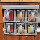 Brite Plastic Masala & Spices Storage Rack With Spoons (Random Colors Will be sent)