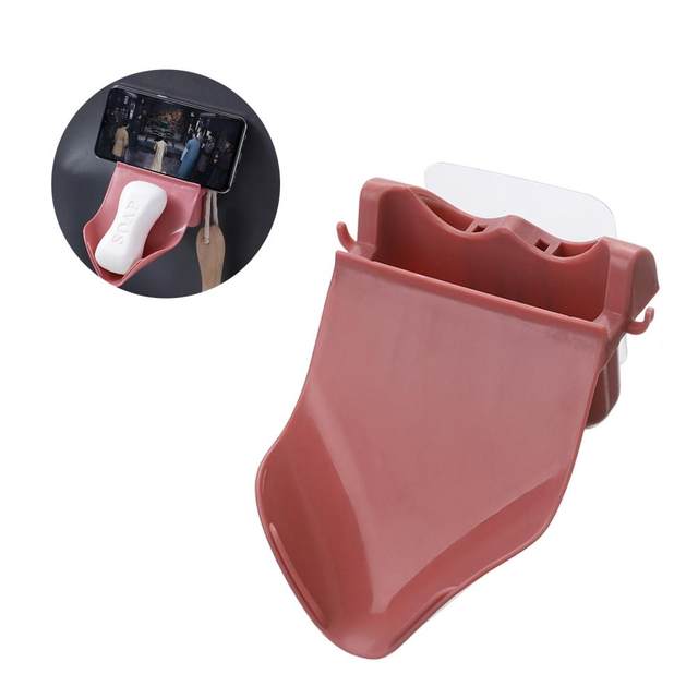 Sticky Self-Adhesive Wall-Mount Plastic Soap Dish (Random Colors Will be sent)