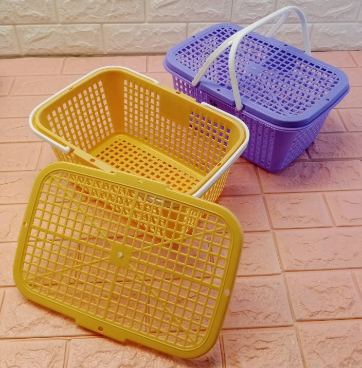 Comfort Baby Small-Size Carry Storage Basket with Cover ( Random Color Will be Sent )