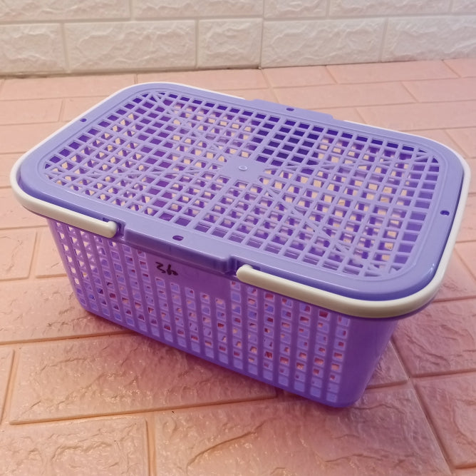 Comfort Baby Small-Size Carry Storage Basket with Cover ( Random Color Will be Sent )