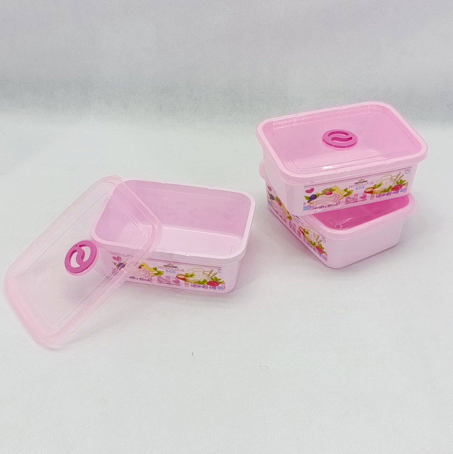 3pcs Easyware Microwave Plastic Small-Size Bowl Set ( Random Colors Will be sent)