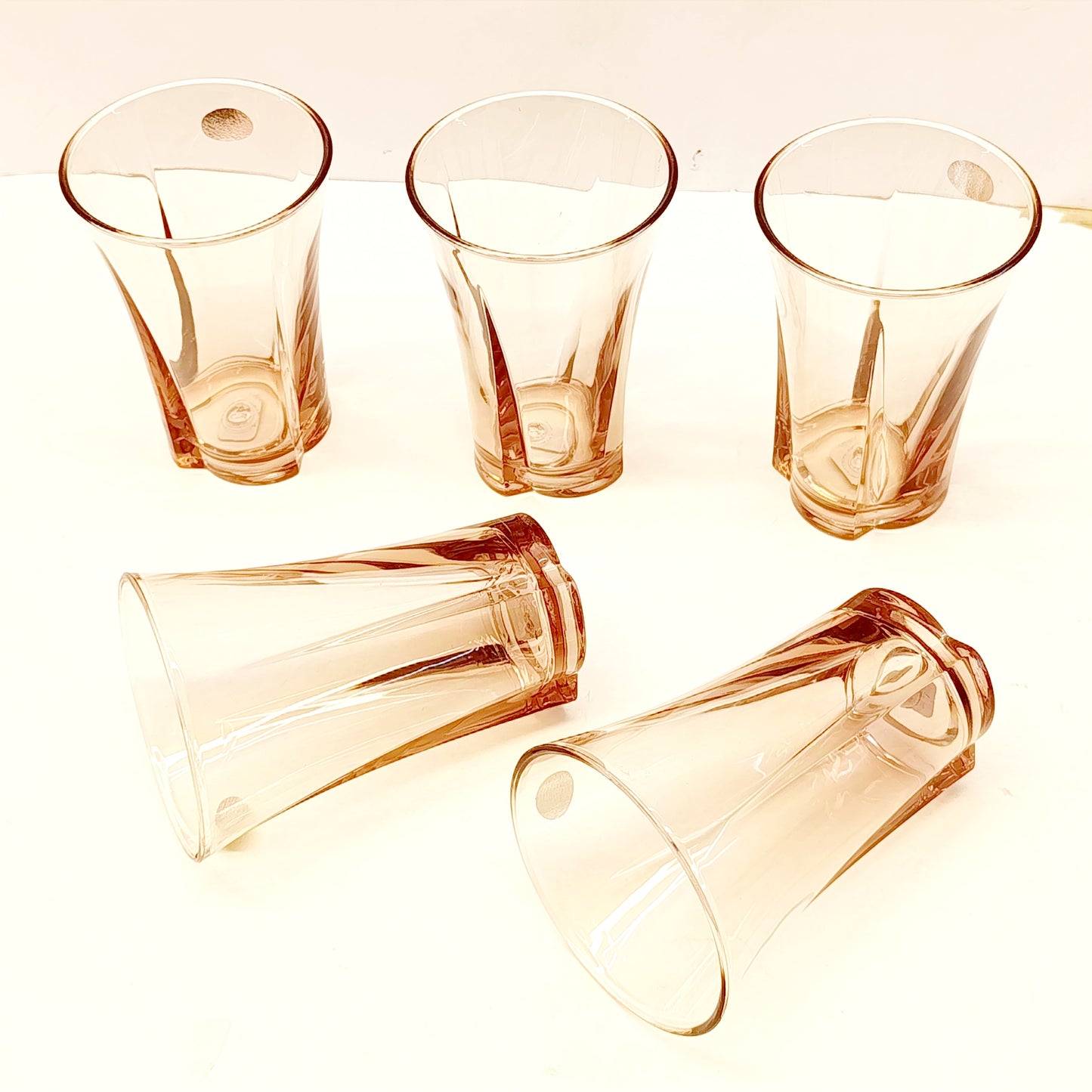 Pack Of 6pcs Pretty 330ml Neat Crystal Water Glass Set (Random Colors Will be Sent)