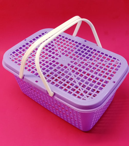 Comfort Baby Small-Size Carry Storage Basket with Cover ( Random Color Will be Sent )