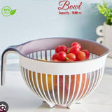 Maxware 1800ml 2 in 1 Plastic Beating Mixer & Drain Bowl Jug Double-Lid ( Random Colors )