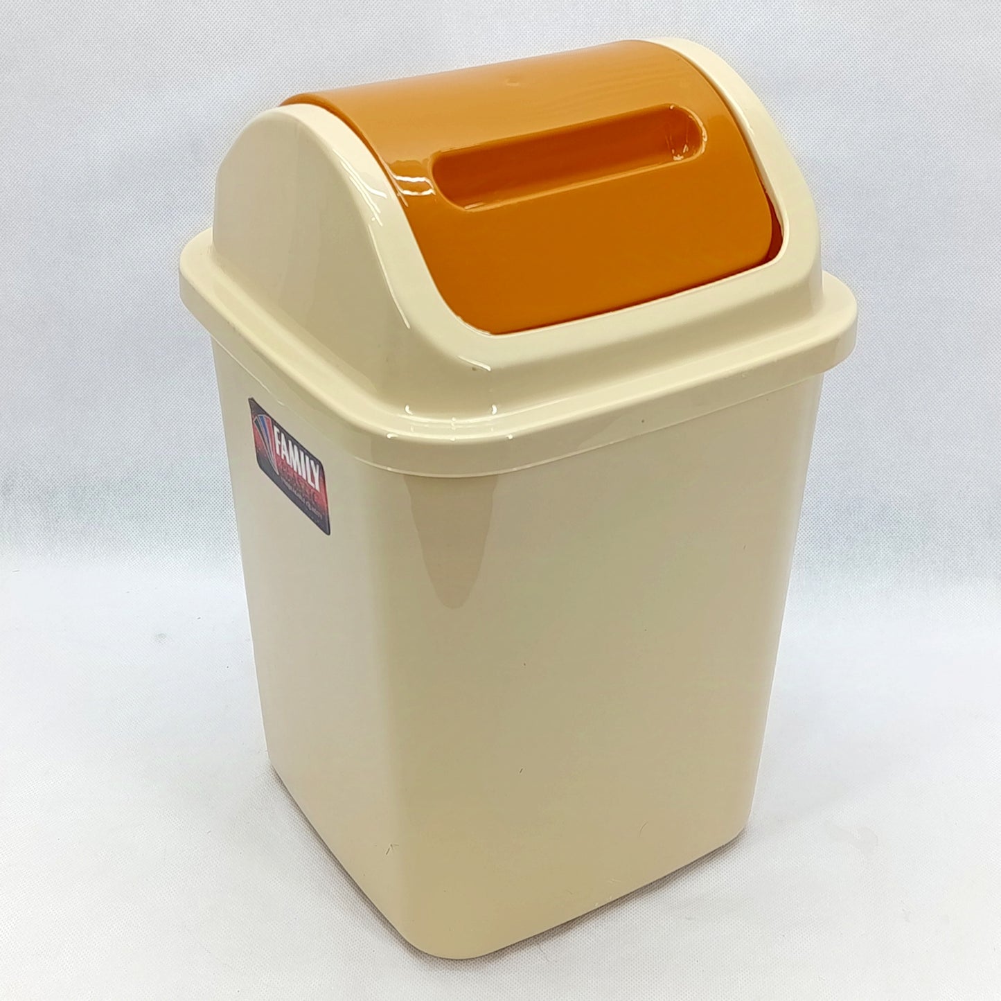 Medium-Size Plastic Fancy Dust bin With Cover (Random Colors Will be sent)