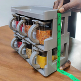 Brite Plastic Masala & Spices Storage Rack With Spoons (Random Colors Will be sent)