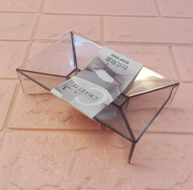 Charlie Acrylic Plastic Soap Dish ( Random Colors Will Be Sent )
