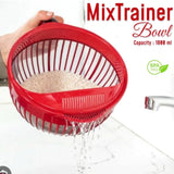 Maxware 1800ml 2 in 1 Plastic Beating Mixer & Drain Bowl Jug Double-Lid ( Random Colors )