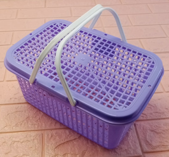 Comfort Baby Small-Size Carry Storage Basket with Cover ( Random Color Will be Sent )