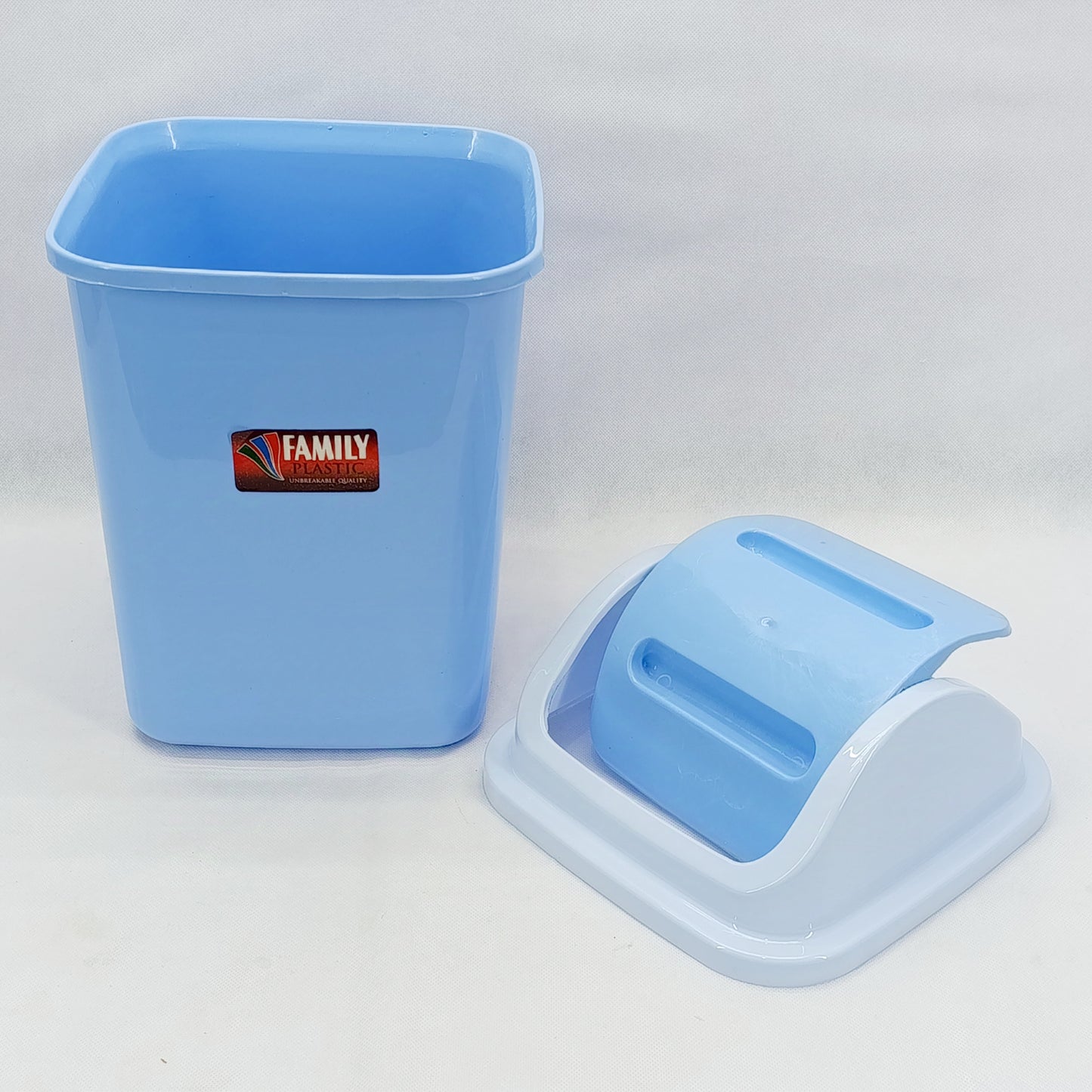 Medium-Size Plastic Fancy Dust bin With Cover (Random Colors Will be sent)
