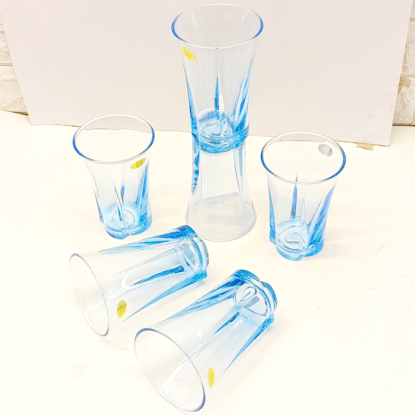 Pack Of 6pcs Pretty 330ml Neat Crystal Water Glass Set (Random Colors Will be Sent)