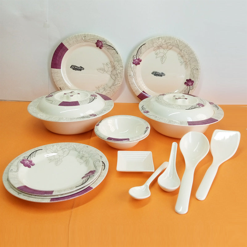 Studio Spin 72pcs Melamine Dinner Set ( 8-Person Serving )