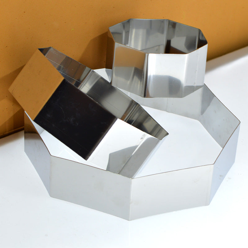 Octagonal Stainless Steel Cake Baking Cutter Shaping 3pcs Tool Set