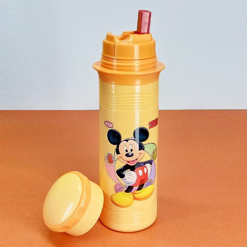 Bright Cool Tower Kid's Plastic 650ml School Water Cooler & Thermos With Straw (Random Colors Will Be Send)
