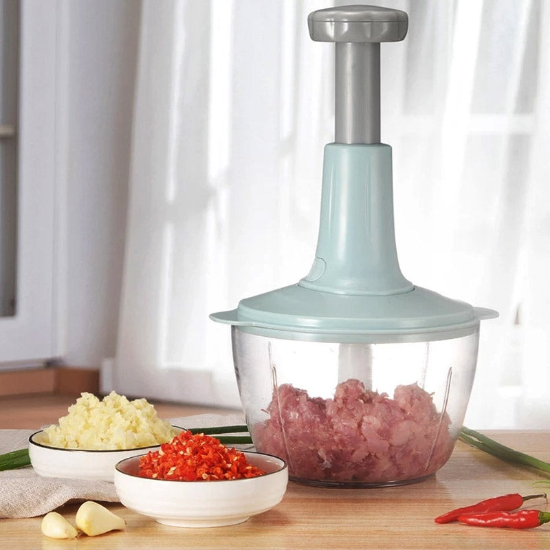 Manual Push Hand-Press Vegetable Multi-Function Chopper