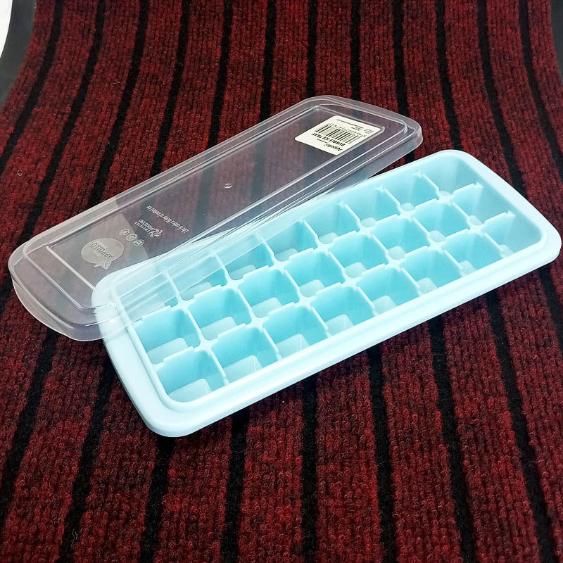 Appollo Bubble 24-Grid Plastic Ice Cube Tray With Cover ( Random Colors )
