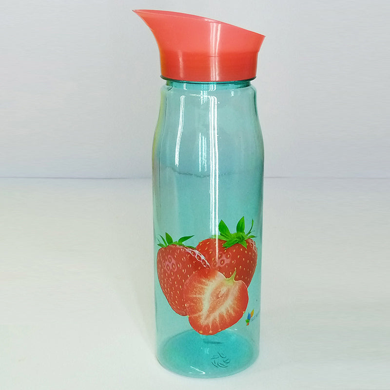 Flora Plastic 900ml Printed Pet Kitchen Multi-Purpose Oil & Water Bottle ( Random Colors )