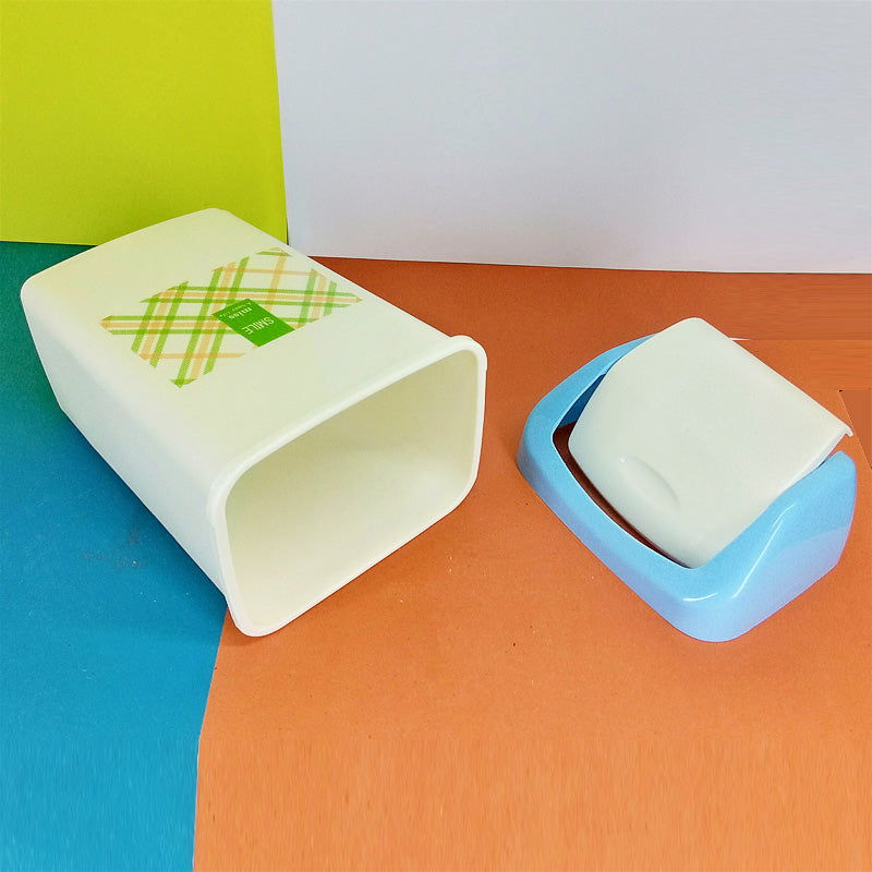 Appollo Fresh Hut Medium-Size Plastic Dust Bin With Cover ( Random Colors Will Be Sent )