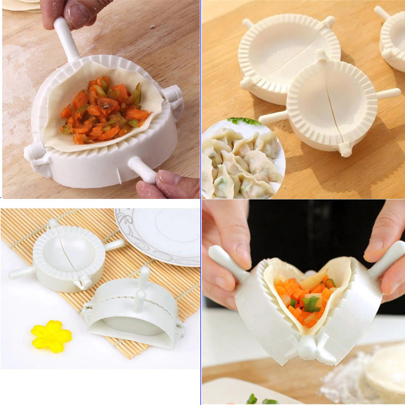 Pack Of 3pcs Plastic Dumpling Momo & Samosa Making Mold