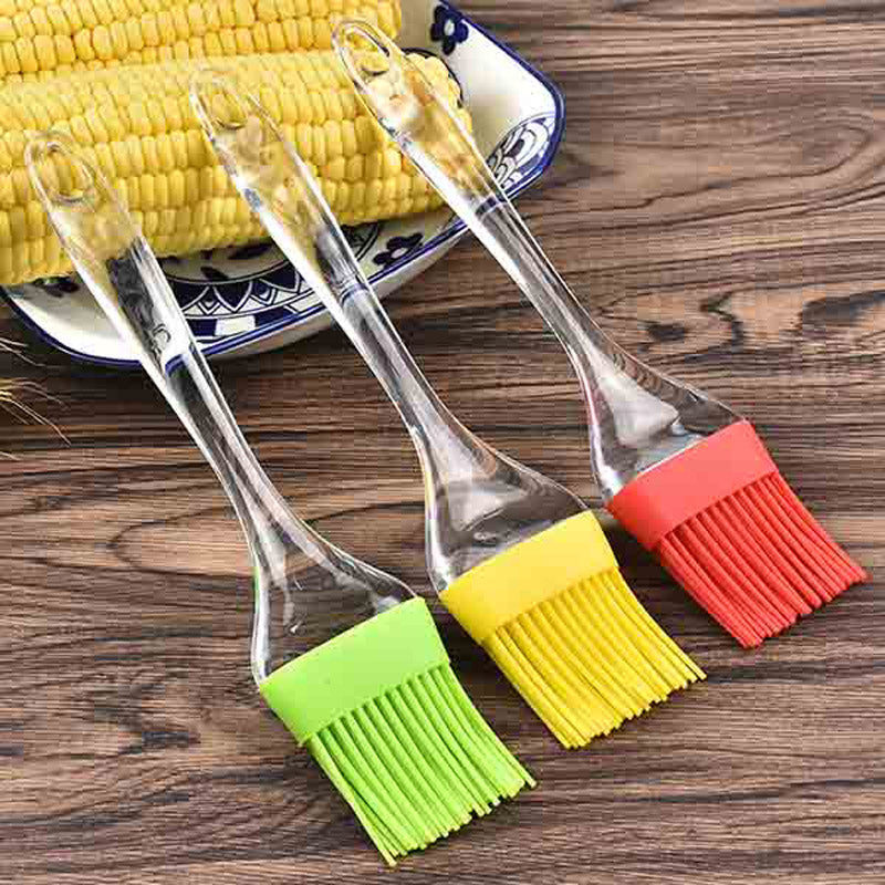 Pack Of 2pcs Silicon Multi-Color Oil Brush & Spatula Set( Random Colors Will Be Sent)
